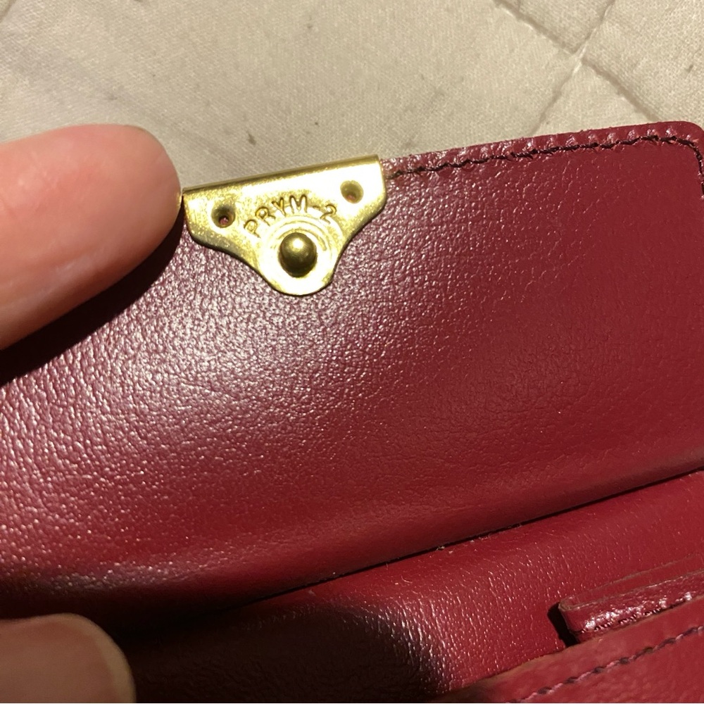 ROLEX watches vintage red leather bifold wallet snap close - Picture 6 of 8